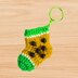 Crochet socks keychain