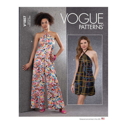 Vogue Misses' & Misses' Petite Jumpsuits V1807 - Sewing Pattern