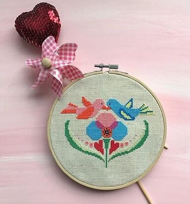 Luhu Stitches Love Birds - Downloadable PDF