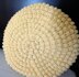 Bobble stitch round pillow