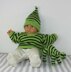 Baby Stripe Sweater, Pixie Hat and Dinosaur Toy