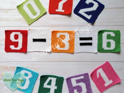 Numbers (0 till 9) and sing (+,-,=)