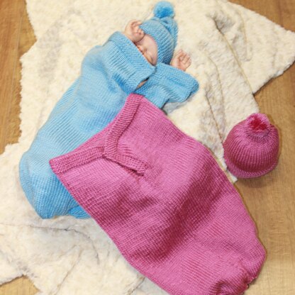 Knitted Pattern baby cocoon  #332