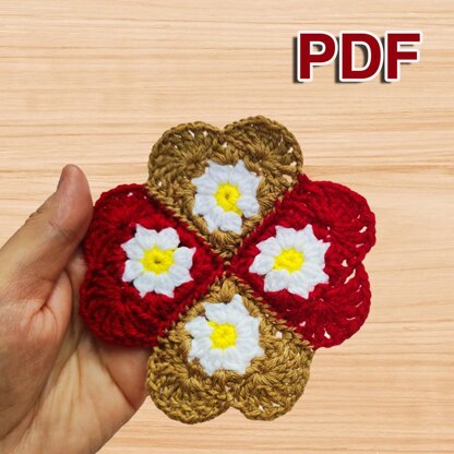Crochet Heart Coaster – Easy Cute Coaster Pattern with Video Tutorial