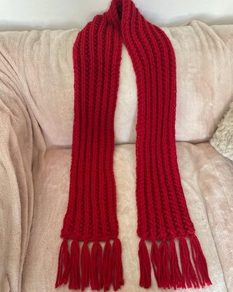 long cosy scarf (with fringe)