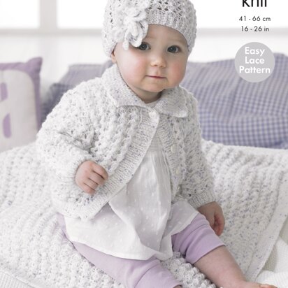 Girl’s Cardigan, Blanket & Hat in King Cole Smarty DK - 4316 - Downloadable PDF