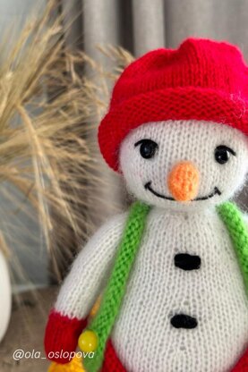 Snowman knitting pattern