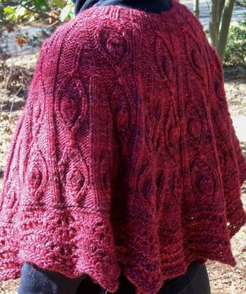 Drifting Leaves poncho