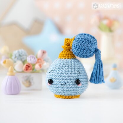 Crochet Pattern for Kawaii Perfume from "AradiyaToys Kawaii” collection, Amigurumi Pattern (Amigurumi Tutorial PDF File), Keychain Beginner Amigurumi Handmade DIY by AradiyaToys (Olka Novytska)