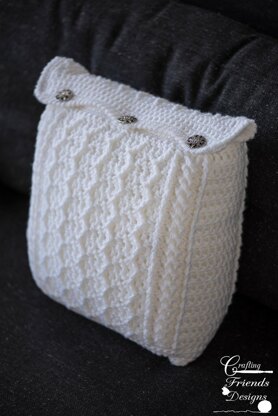 Cabled Zig Zag Square Pillow