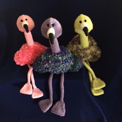 Desk Flamingo - knitting pattern