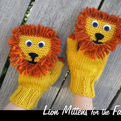 Lion Mittens for the Family