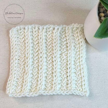 Tunisian Rib Stitch Afghan Square