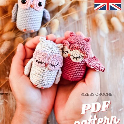 Crochet pattern Bubo the tiny owl