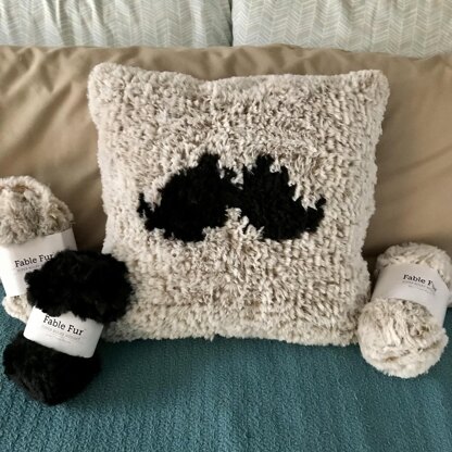 Fuzzy Mustache Pillow