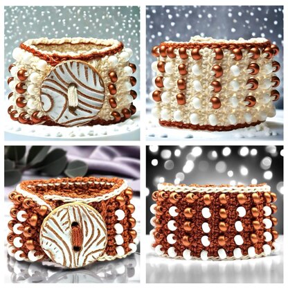 Cinnamon Roll Beaded Bracelet