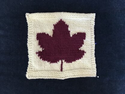 Sycamore Leaf Intarsia Square