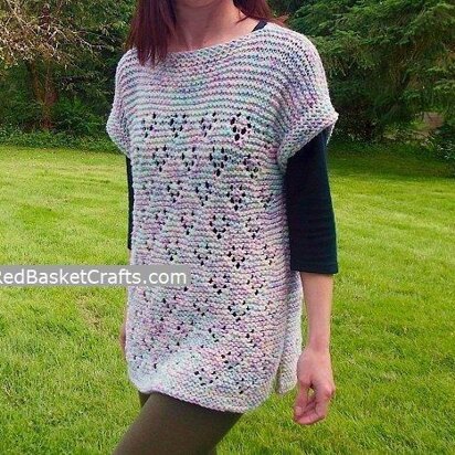 Eyelet Heart Top - Purl-Free Pattern