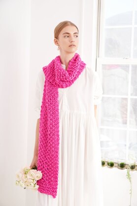 Loopy Mango Big Cotton Summer Moss Stitch Scarf