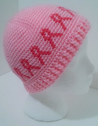 Pink ribbon hat