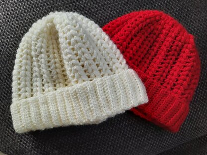 Easy puff stitch hat