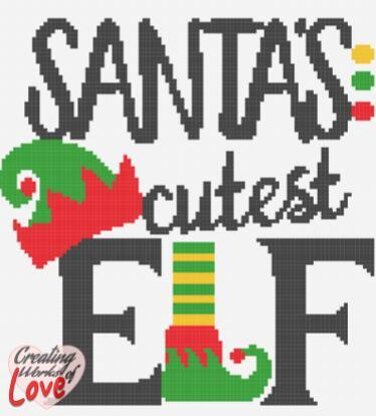 Santa's Cutest Elf Stitch Graph