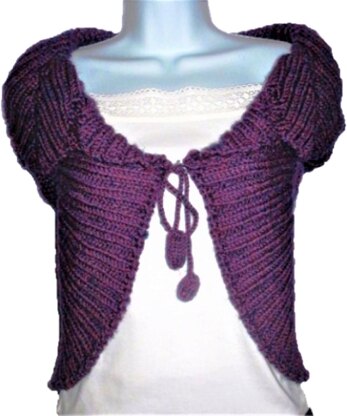 Purple Rotlaub Leaf Collar Shrug