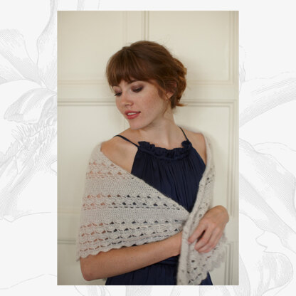 Amelia Shawl - Crochet Pattern For Women in Willow & Lark Plume