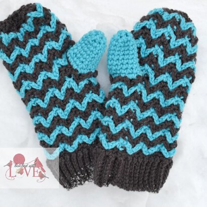 Chevron Illusion Mitts