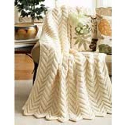 Zig Zag Blanket in Bernat Super Value - knitting pattern