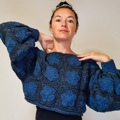 Flower Granny Square Sweater