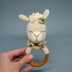 Llama baby rattle amigurumi