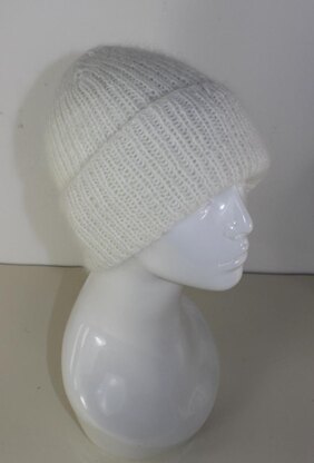 Fluffy 1x1 Rib Beanie Hat