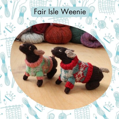 Fair Isle Weenie - knitting pattern