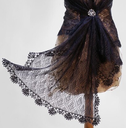 VICTORIA - Fine art lace stole