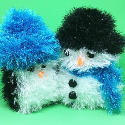 Christmas decoration / toy: penguin and snowman - knitting pattern