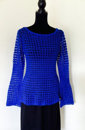 Blue crochet top