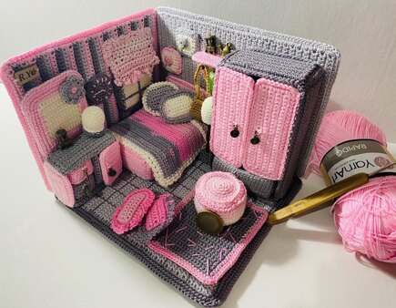 Amigurumi Dollhouse girl’s bedroom #4