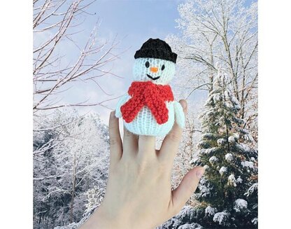 Christmas Frosty the Snowman Finger Puppet