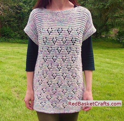 Eyelet Heart Top - Purl-Free Pattern