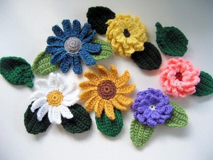 Daisy & Zinnia Magnet/Applique