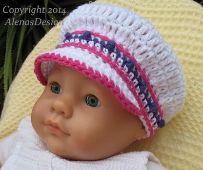 Banded Newsboy Baby Hat