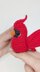 Crochet bird pattern, amigurumi red cardinal, crochet keychain pattern