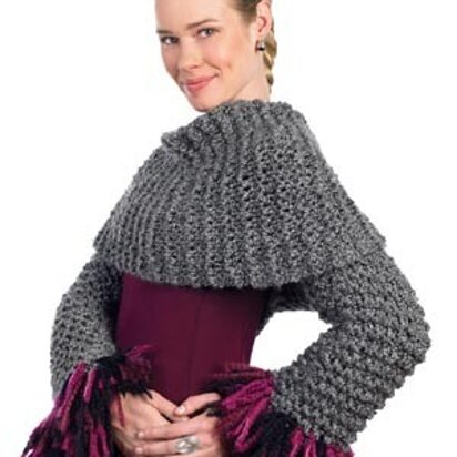 Criss-Cross Shrug in Lion Brand Homespun - 50735