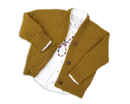 Crochet Ladies V Neck Cardigan