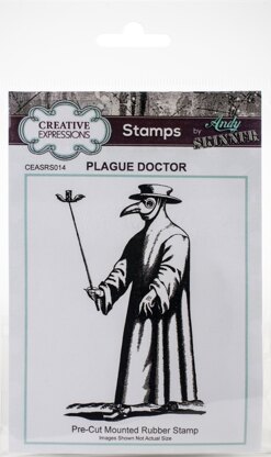 Creative Expressions Rubber Stamp By Andy Skinner - Plague Doctor