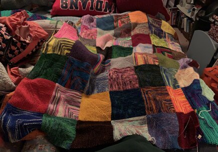 Just A Little Chilly Mitered Square Afghan #2