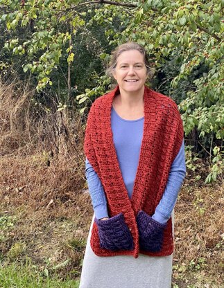 Warmth and Beauty Pocket Shawl