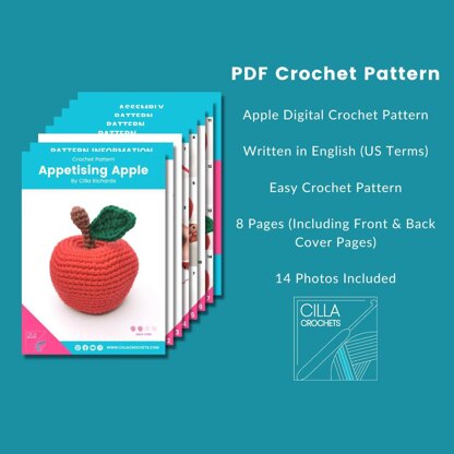 Free Apple Crochet Pattern: Appetising Apple — Cilla Crochets