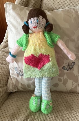 Grace.  Dressed Knitted Doll